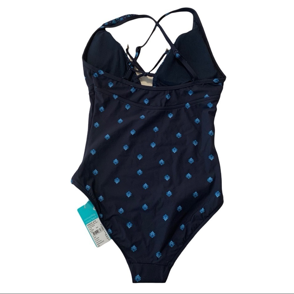 Seafolly Sunflower border Maillot Swimsuit Blue 4 - Picture 8 of 15